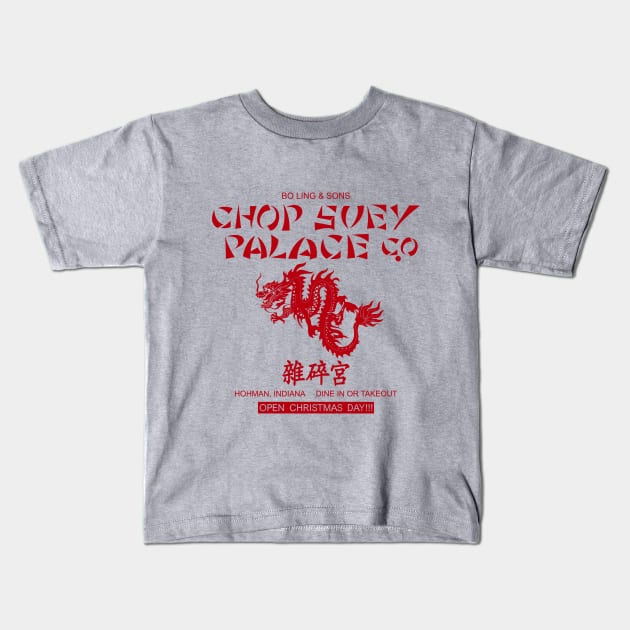 Chop Suey Palace (Red) Kids T-Shirt by Sharkshock